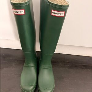 Hunter Dark Green Women's Rain Boots